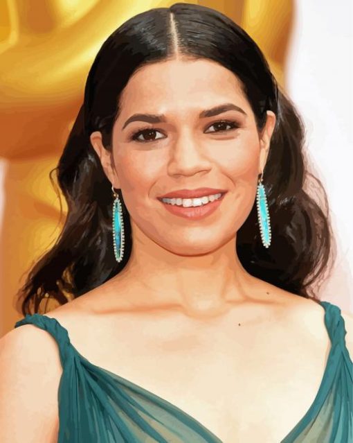Aesthetic America Ferrera paint by numbers