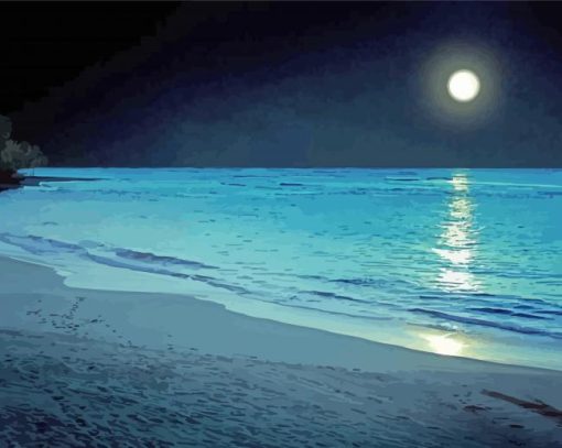 Beach at Night paint by numbers