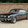 Black 66 Ford Mustang paint by numbers