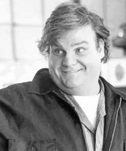 Black and White Chris Farley paint by numbers