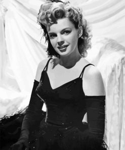 Black and White Judy Garland paint by numbers