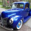 Blue 40 Ford Car paint by numbers