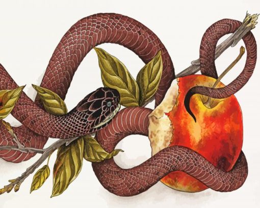 Brown Snake and Apple paint by numù