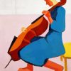 Cello Player by Milton Clark Avery paint by numbers