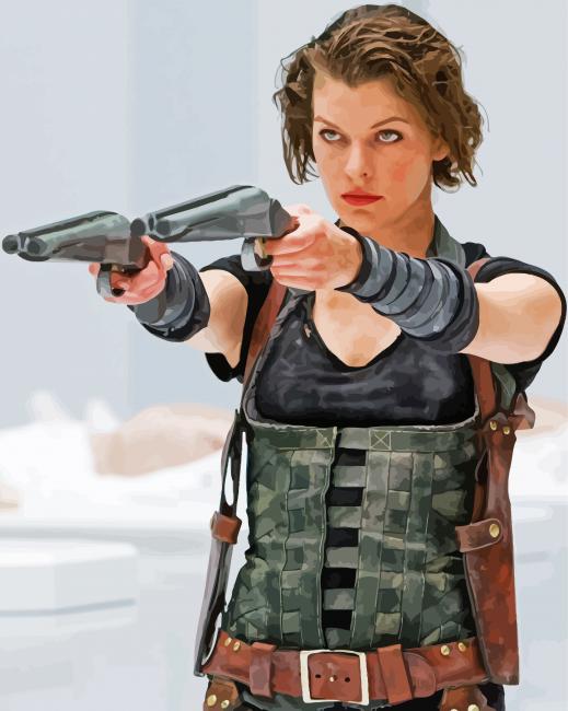 Character of Resident Evil paint by numbers