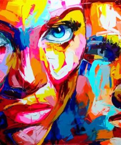 Colorful Couples Abstract paint by numbers