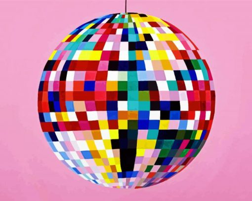 Colorful Disco Ball paint by numbers