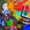 Colorful Paint Palettes paint by numbers