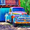 Colorful Rusty Truck Engines paint by numbers