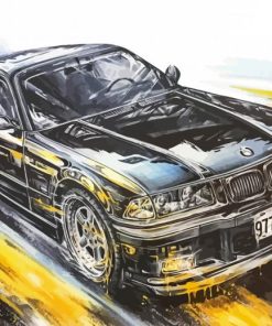 Cool BMW E36 paint by numbers