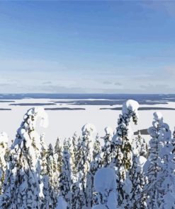 Finland The Koli Ice Road and Koli National Park paint by numbers