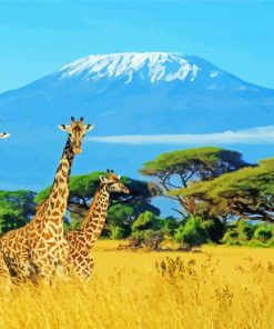 Giraffe Animal Kenya paint by numbers