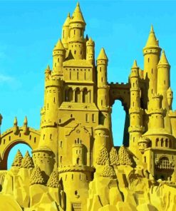 Golden Sand Castle paint by numbers