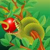 Green Snake in Apple Tree paint by numbers