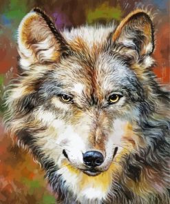 Grey Wolf Animal Art paint by numbers