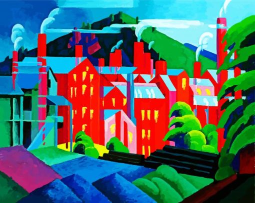 Jersey Silkmills Oscar Bluemner paint by numbers