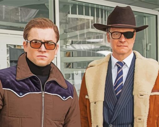 Kingsman Colin and Taron paint by numbers