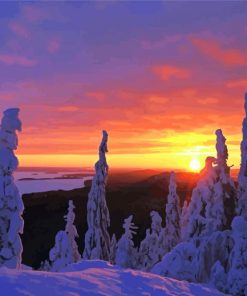 Koli Finland Sunset paint by numbers