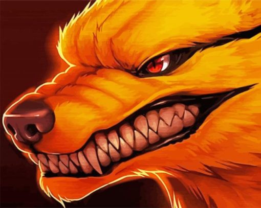 Mad Face Nine Tailed Fox paint by numbers