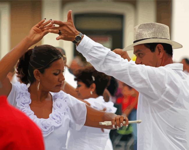 Mexican Couple Dancing paint by numbers