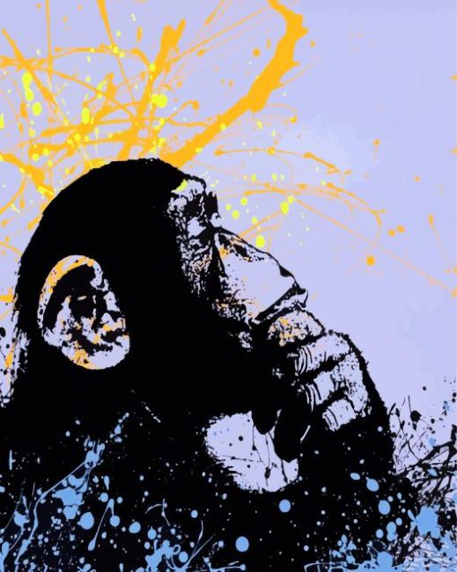Monkey Banksy Art paint by numbers