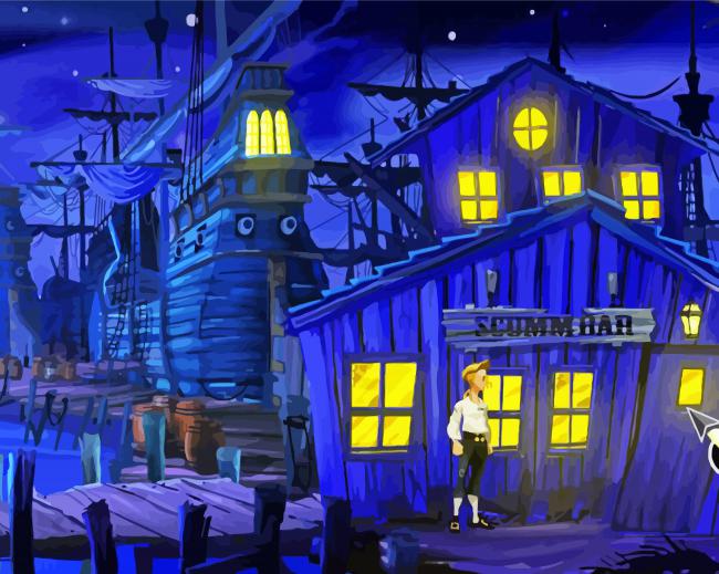 Monkey Island Game paint by numbers