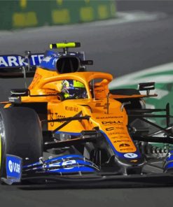 Orange Mclaren F1 Car paint by numbers