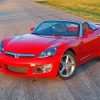 Red Saturn Sky Car paint by numbers
