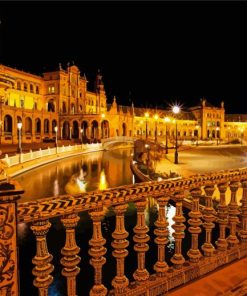 Seville City at Night paint by numbers