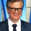 Smiling Colin Firth paint by numbers