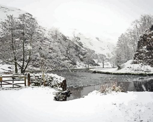 Snowy Dovedale paint by numbers