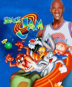 Space Jam Poster paint by numbers