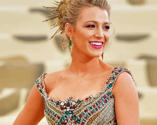 The American Actress Blake Lively paint by numbers