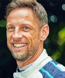 The Ricing Driver Jenson Button paint by numbers
