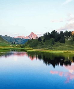 Vorarlberg Lake Sunset paint by numbers