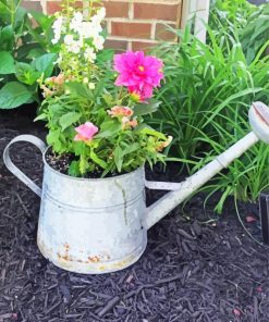 Watering Can Planter paint by numbers