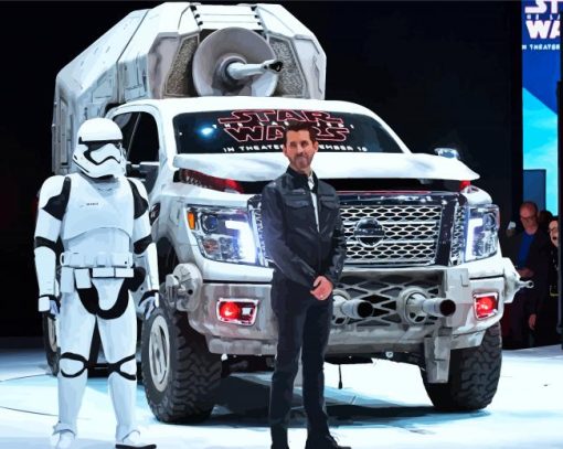 White Star Wars Vehicle paint by numbers