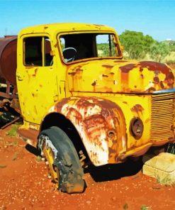 Yellow Rusty Truck paint by numbers