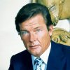 Young Roger Moore paint by numbers