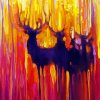 Aesthetic Deers Abstract paint by number