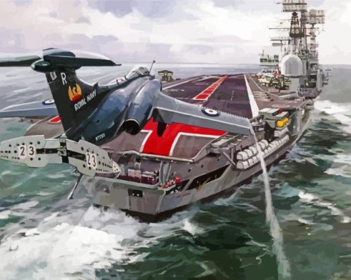Aircraft Hms Ark Royal paint by number