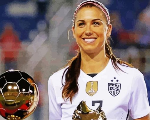 Alexandra Morgan Carrasco With Trophy paint by number