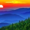 Appalachian Sunset Mountains paint by number