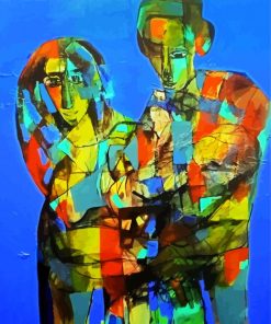 Artistic Old Couple paint by number