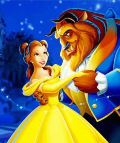 Beauty And The Beast Cartoon paint by number