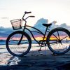 Bicycle On Beach At Sunset paint by number