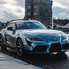Blue Toyota Supra paint by number