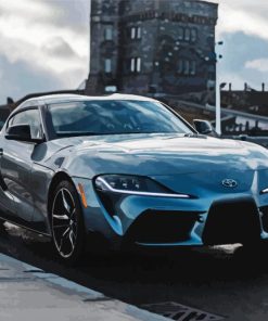 Blue Toyota Supra paint by number