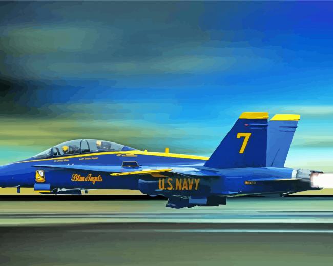 Blue Angels Aircraft paint by number