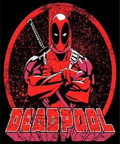 Deadpool Logo Art paint by number